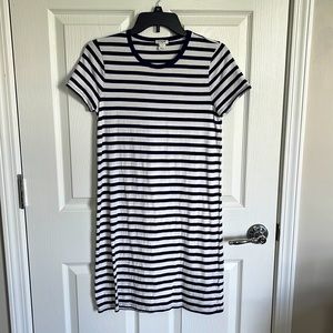 J. Crew Factory Striped T-Shirt Dress, XS